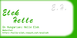 elek helle business card